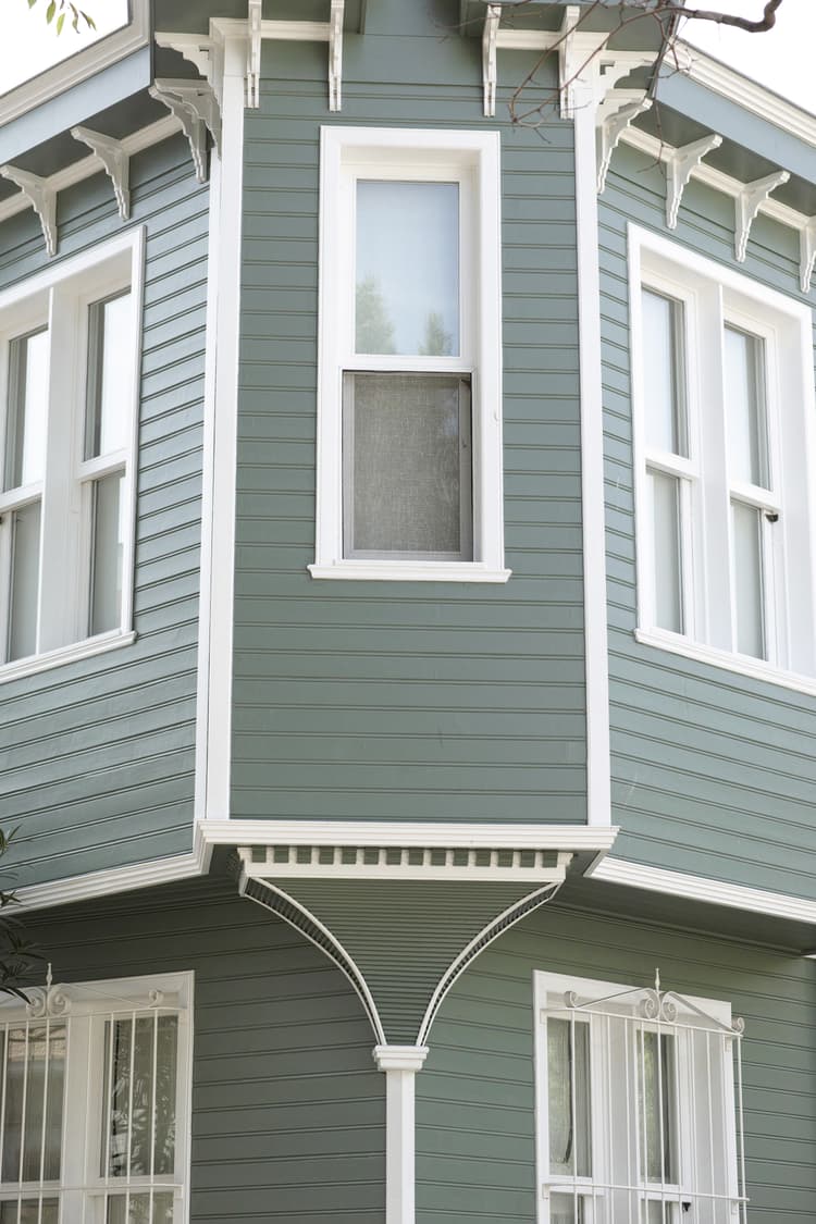 Siding with window installation